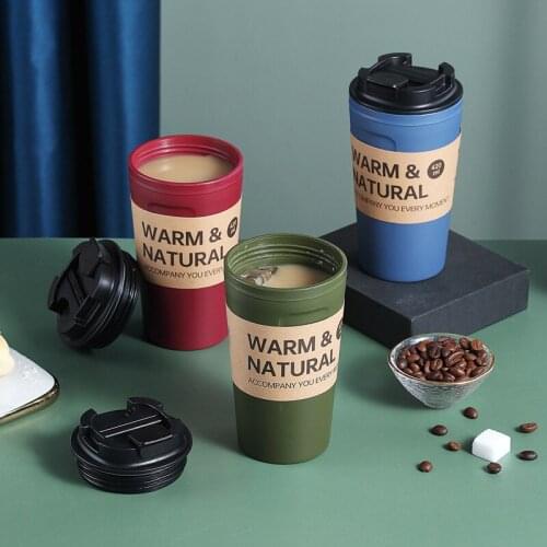 500ml Student Water Cup Leisure Plastic Cup Girl Easy To Drink Milk Tea Office Worker’s Office Handy Convenient Coffee Cups