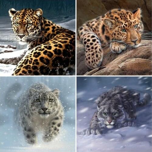 5D DIY Diamond Painting Leopard Diamond Embroidery Full Square/Round Cross Stitch Animals Rhinestone Mosaic Navidad Decoracion