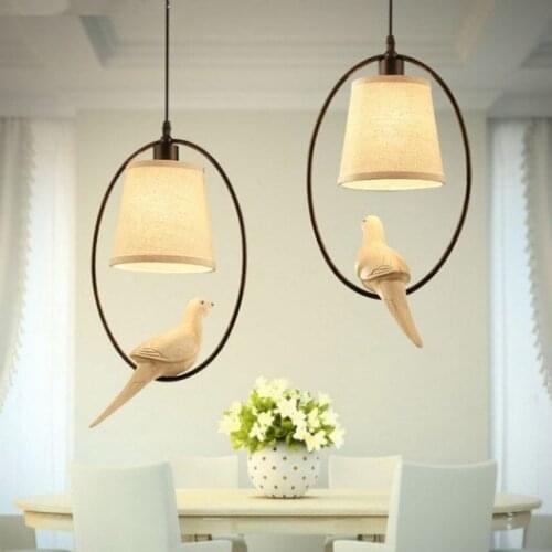 American country birds Pendant Lights pastoral Nordic restaurants bars Mediterranean bedroom balcony home entrance hanging lamps