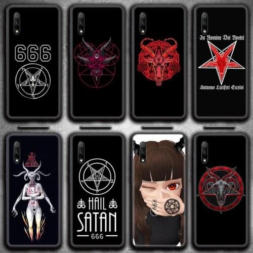TOPCASHOP Pentagram 666 Demonic Phone Case For Huawei Nova 6se 7 7pro 7se honor 7A 8A 7C 9C Play