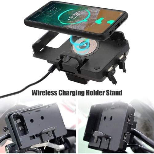 For BMW R 1200 GS LC R1200GS ADV adventure 1200GSA 2013-2019 Wireless Charging Phone Navigation Bracket Phone Holder USB Charger
