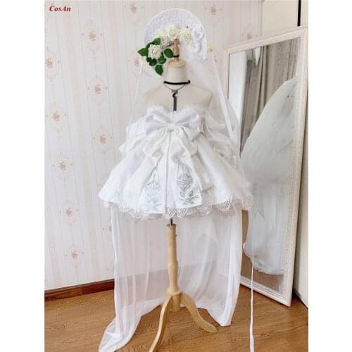 Girls Frontline ZasM21 Cosplay Costume Flowers After The Feelings White Wedding Dress Party Role Play Clothing Custom-Make Any