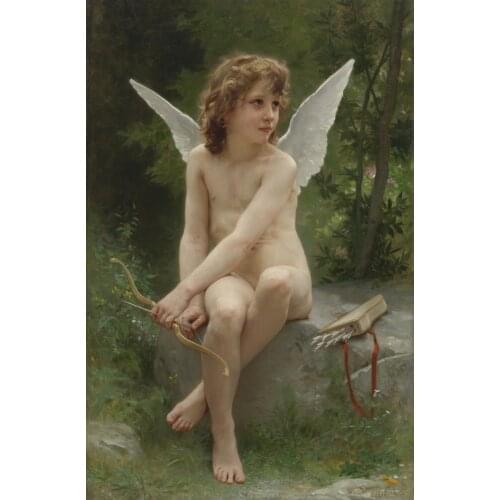 Wholesale painting # good quality # TOP Art # nude art angel Cupid print canvas oil painting -free shipping cost