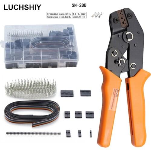 Multifunctional Pliers SN-28B Dupont Crimp Tool Press Pliers Crimp Connector+1550pcs Dupont Cable Jumper Wire Pin Header Housing