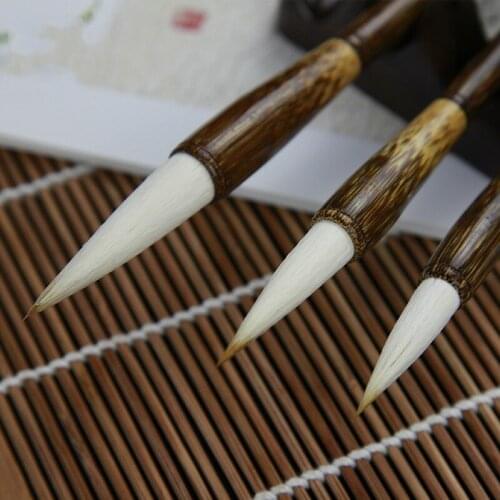 Calligraphy Pen Set 3pcs Chinese Mulitple Hair Brush Pen Set High Grade Chinese Painting Calligraphy Brushes Set Tinta China