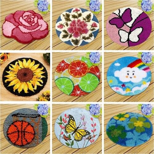 Latch Hook Rug Kits Tapijt Knoopkussen Dieren Latch Hook Canvas Carpet Embroidery Knitted Smyrna Foamed For Needlework Craft