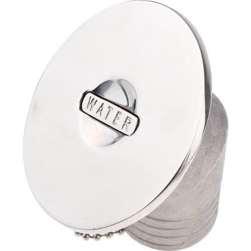 Boat Deck Fill Filler Keyless Cap - 1-1/2 Inch (38mm) 316 Stainless Steel