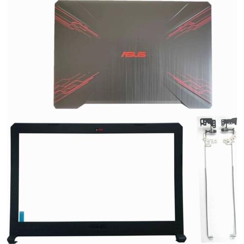 New For ASUS FX80 FX504 LCD Back Cover+Lcd Front Bezel Cover /LCD Hinges 47BKLLCJN70 47BKLLCJN08 48BKLLBJN30
