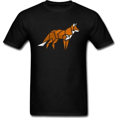 Origami Fox Top T-shirts Simple Style Funny Round Collar Pure Supernatural Tops & Tees Summer/Autumn Tunisia Camisetas Hombre
