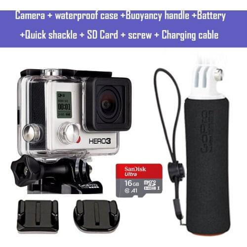 100%Original For GoPro HERO3 Hero 3 White Edition Adventure Camera+Battery+ charging data cable