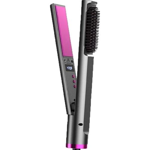Professional Flat Iron Hair Straightener Curler Brush Hot Comb Hair Waver Fast Heating Hair Crimp Smoothing Hair Styling Tools