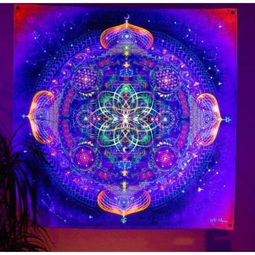 Psychedelic Shrooms Tapestry Colorful Abstract Tapestry Wall Hanging Tapestries for Home Dorm Ultraviolet Fantasy Décor