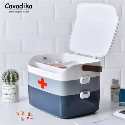 Family Storage Box Large Drug / Medicine Storage Organizer First Aid Kit Camping Medical Box Medical Supplies Storage Container
