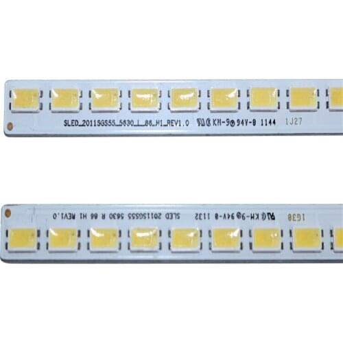 55" 55-DOWN LJ64-03353A LED strip SLED 2011SGS55 5630 R L 86 H1 RVE1.0 for LTA55HQ16 86LED 603MM 2 Pieces/lot