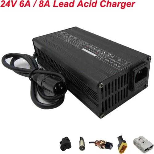 24V 6A lead-acid battery charger with fan For 24V 7A Lead Acid Electric Scooter / Wheelchair / golf car charger