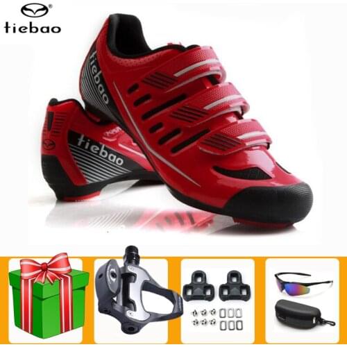 Tiebao Road Cycling Shoes Men Sneakers Women Add Pedal Auto-lock Bicycle Sport Breathable Bike Athletic Zapatillas De Ciclismo