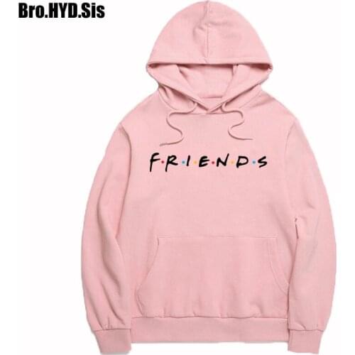 Spring Friends Letter Print Hoodies Women Sweatshirts Harajuku Hooded Sweats Long Sleeve Womens Clothing Teens Girls