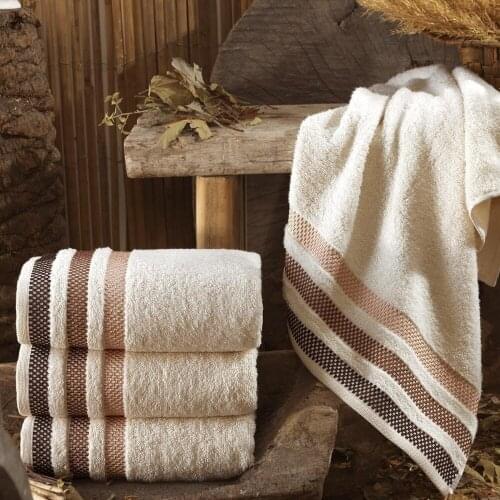 Turkish Pure %100 Cotton 4*(50x85Cm) Super Absorbent Face Towel Set 4 Pieces Very Soft 2021 White East West Home Textile