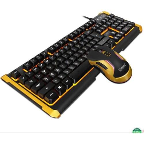 Usb Gaming Keyboard Mouse Combo Gamer Mouse Sets Wired LED Backlit Multimedia Ergonomic