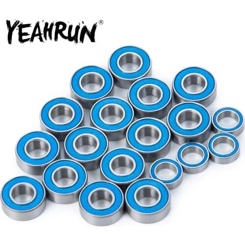 YEAHRUN 19Pcs Wheel Hub Sealed Bearing Kit for Traxxas 1/10 RC Crawler Car Upgrade Parts