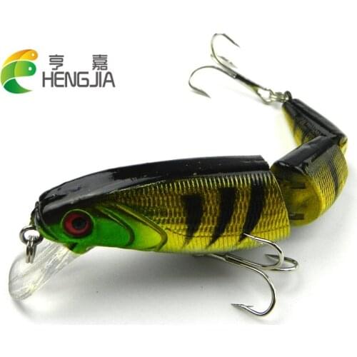 HENGJIA 1pc 10.5cm 14g hard plastic jointed minnow fishing lures wobblers artificial lifelike swimbaits pesca fishing tackles