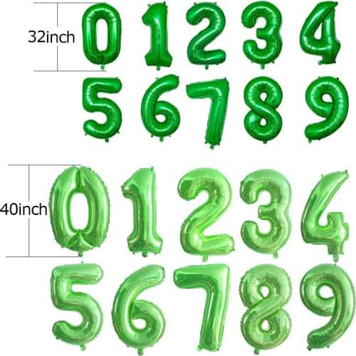 10pcs 30 40inch Rose Gold Number Balloons Figures Foil Inflatable Balloon For Birthday Party Wedding Globos Decoration supplies