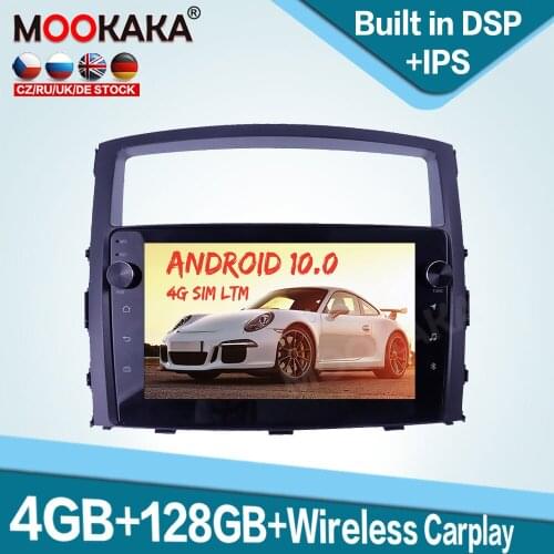 128GB Carplay Android 10 Car Multimedia Player for Mitsubishi Pajero 2006-2016 Auto Radio GPS Navigation Audio Stereo Head Unit