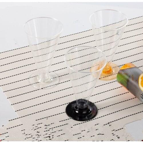50pcs High quality transparent disposable dessert ice cream cup 160ml 180ml creative party favor wine beer plastic cups