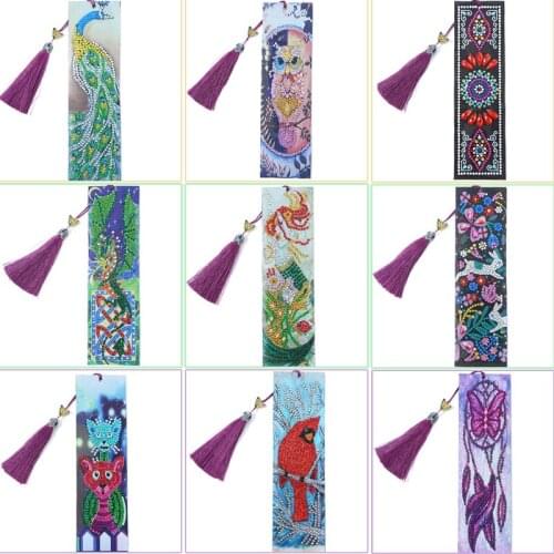 5D Diamond Painting Leather Book marks Tassel Book marks Special Shaped Diamond Embroidery Craft decor