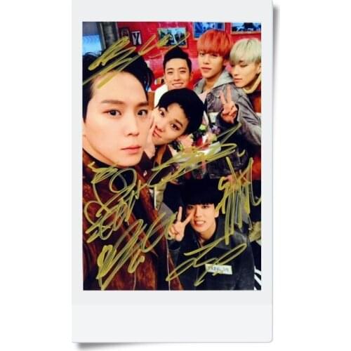BAP B.A.P autographed signed group photo 4*6 inches korean freeshipping 2016 A