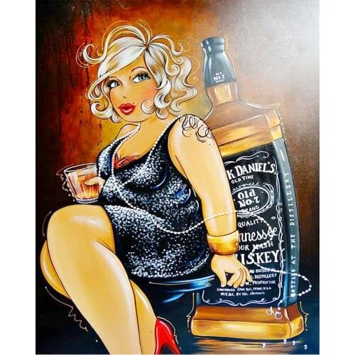 Bar Sexy Woman Diamond Painting Oil Portrait Round Full Drill Nouveaute DIY Mosaic Embroidery 5D Cross Stitch Home Decor Gifts