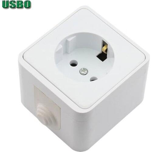 White 250V 16A CE Certification European standard outlet EU 16A 2P+E German power socket for Europe Middle East Africa