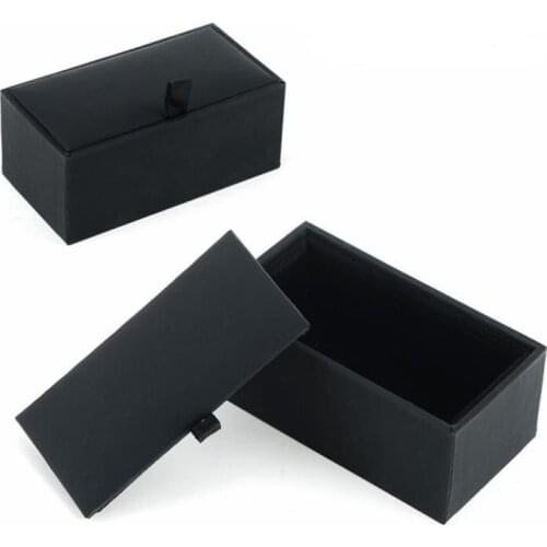 Black Shirt Cufflink Box Sleeve Button Box Gift Box Jewelry Packaging Boxes Organizer SN173