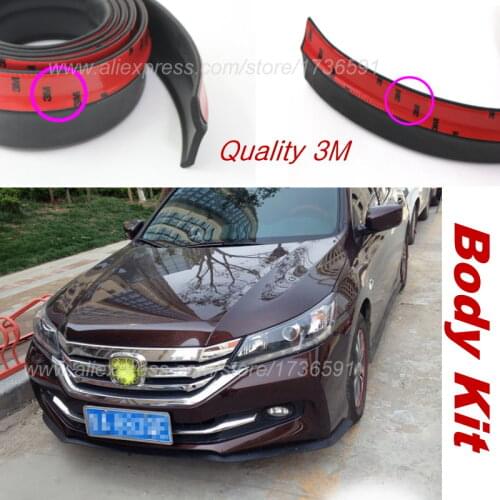 Car Bumper Lip Deflector For Honda For Accord CR-V HR-V CRX City Civic Crosstour Element Fit Front Spoiler Skirt Body Kit Strip