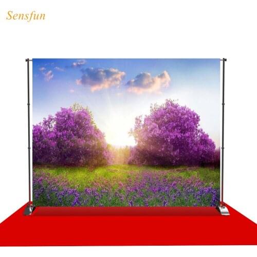 LEVOO Photography Background Lilac Trees Spring Purple Flowers Photographic Backbackdrop For Photo Studio Photophone Photocall