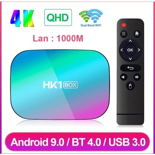 HK1BOX Amlogic S905X3 Quad Core Smart TV BOX 8K Android 9.0 QHD TV Box 4K Dual Wifi 1000M LAN USB 3.0 HK1 Set Top BOX