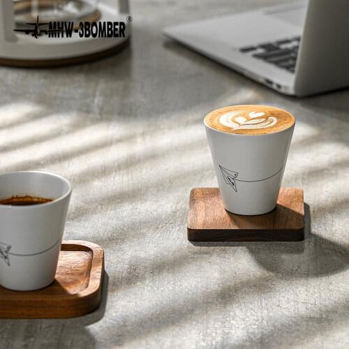 MHW-3BOMBER Winter Coffee Cups 120ml Ceramic Mugs Porcelain Barista Accessories Tools Reusable Espresso Lungo Flat White Latte