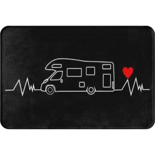 Heartbeat Motorhome Tapis Alfombra Rug Carpet Carpet Rainbow Entrance Mats Jungle Floor Rug
