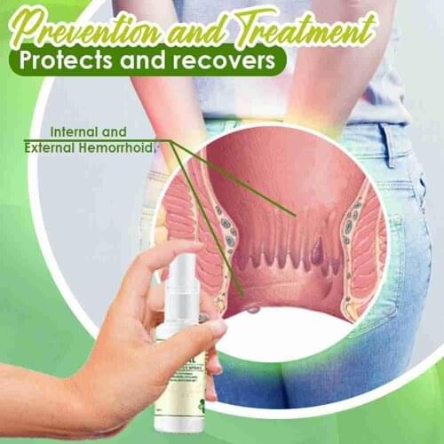 30ML Hemorrhoids Spray Ointment Natural Herbal Topical Mixed Of Ointment Hemorrhoid Anal Fissure Treatment A0I1