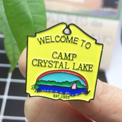 Camping Metal Enamel Brooch Creative Fashion Outdoor Boating Picnic Hiking Badge Pin Fun Trendy Sweater Backpack Jewelry Gift