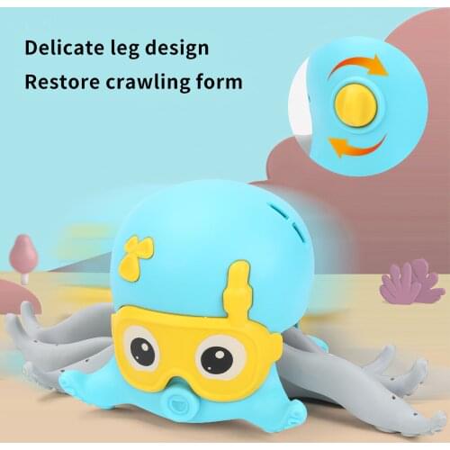Cute Octopus Bathing Toys For Kids Cartoon Children With Wind-Up Chain Clockwork Water Floating Beach Baby Bath Pool Toys Gift