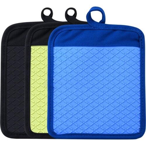 Multi-use Silicone Gloves Heat-resistant Pad Anti-scald Thick Fabric Pot Holder