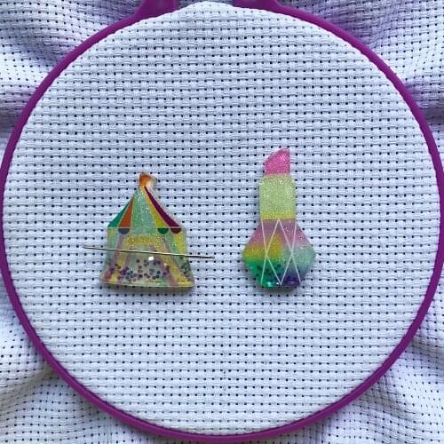 Cartoon Cute Tent Lipstick shaped Needle Minder to keep track of your needle