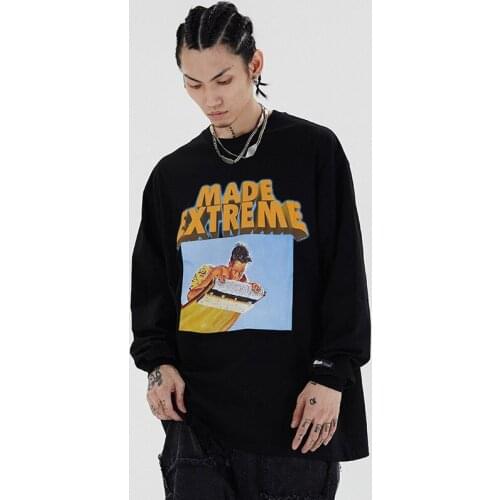 Mens Autumn Plus Fleece Sweatshirts Fashion Couple O-Neck Hoodies Hip Hop Springboard Boy Print Long Sleeve Bottoming Tshirts