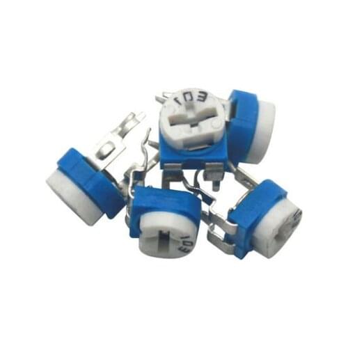 65pcs RM065 Carbon Film Horizontal Trimpot Potentiometer Assortment Kit 13Values Variable Resistor