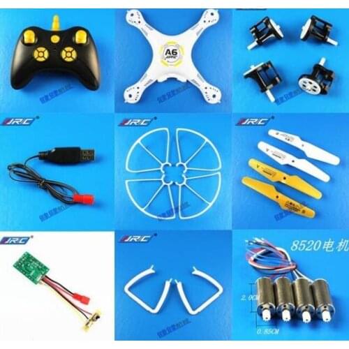 JJRC A6 YDJ D66 RC Quadcopter Spare Parts motor body shell blades big gear Receivers board set