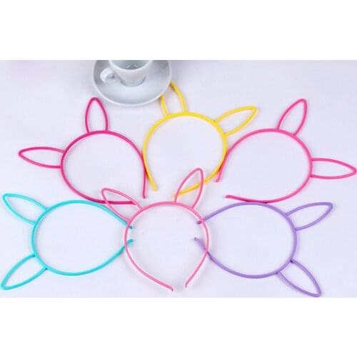 10 Mixed Color Plastic Rabbit Bunny Ear Headband Hair band With Teeth
