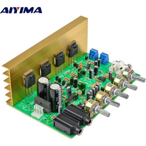 AIYIMA Karaoke Audio Amplifier Board HIFI Digital Reverb Power Amplifier 100W Audio Preamp Rear Amplification With Tone Control