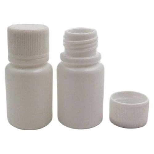 100pcs 15ml 15g 15cc HDPE Empty White Plastic Pill Bottles Small Plastic Medicine Containers with Lids