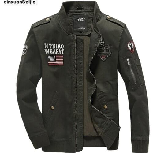 Q&Z New Mens Windbreaker Jackets Zip Up Casual Pocket Coats Solid Embroidery Slim Fit Jacket Men Clothing Autumn Winter 2021